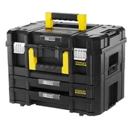 Walizki - Stanley Walizka narzędziowa marki  FatMax /Skrzynka na narzędzia-combo TSTAK (21.5l pojemność, z 2 szufladami i organizerami do małych części, z metalowym zamknięciem, z wyjmowanymi kieszeniami wewnętr FMST1-71981 - miniaturka - grafika 1