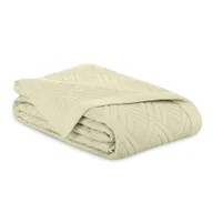 Narzuty - Beżowa narzuta pikowana z mikrowłókna 220x240 cm Ophelia – Restilo - miniaturka - grafika 1