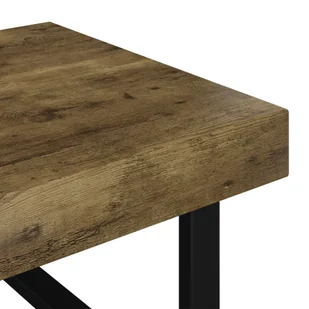 Lumarko Stolik kawowy, ciemnobrązowo-czarny, 120x60x40 cm, MDF i żelazo - Ławy i stoliki kawowe - miniaturka - grafika 6