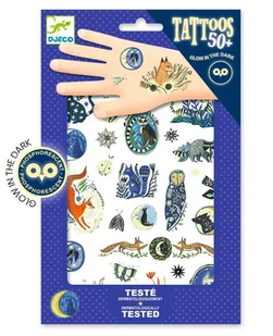 Tatuaże świecące w ciemności Las nocą Djeco - Zabawki kreatywne - miniaturka - grafika 1