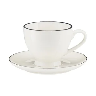Filiżanka porcelanowa 220 ml ze spodkiem BETTY - Filiżanki - miniaturka - grafika 1