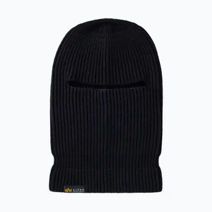 Kominiarka Alpha Industries Label Balaclava black WYSYŁKA W 24H 30 DNI NA ZWROT - Czapki damskie - miniaturka - grafika 1