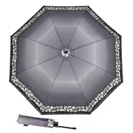 Parasole - Parasolka składana damska szara centki pokrowiec - miniaturka - grafika 1