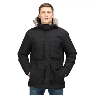 Regatta Kurtka męska Volter Parka, Czarny, L RMP323 - Kurtki męskie - miniaturka - grafika 1