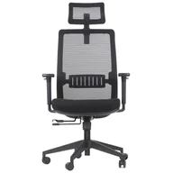 Fotele i krzesła biurowe - STEMA Obrotowe Ergonomiczne Krzesło Biurowe Cutler Czarny - miniaturka - grafika 1