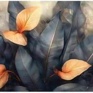 Fototapety - Fototapeta Liście Abstrakcja Beton 350x250 cm Tapeta Do Sypialni Salonu Kuchni Na Flizelinie - miniaturka - grafika 1