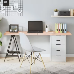 vidaXL Blat stołu, 160x50x4 cm, surowe drewno dębowe - Meble modułowe i akcesoria - miniaturka - grafika 1