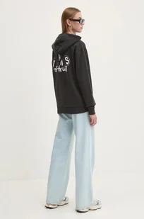 Vans bluza damska kolor czarny z kapturem z nadrukiem VN000HBXBLK1 - Bluzy damskie - miniaturka - grafika 1