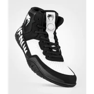 Kimona, stroje i obuwie - Venum Buty Zapaśnicze Elite Wrestling Black/White - miniaturka - grafika 1