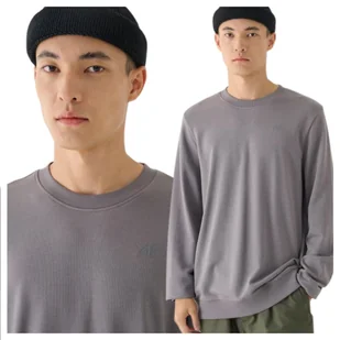 Bluza dresowa bez kaptura męska 4F 4FWMM00TSWSM1767-27M Szary Roz. 3XL - Bluzy męskie - miniaturka - grafika 1