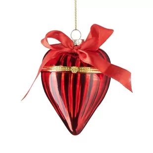 Bombka szklana czerwona SERCE otwierana 8,5 cm VILLA ITALIA - Bombki - miniaturka - grafika 1