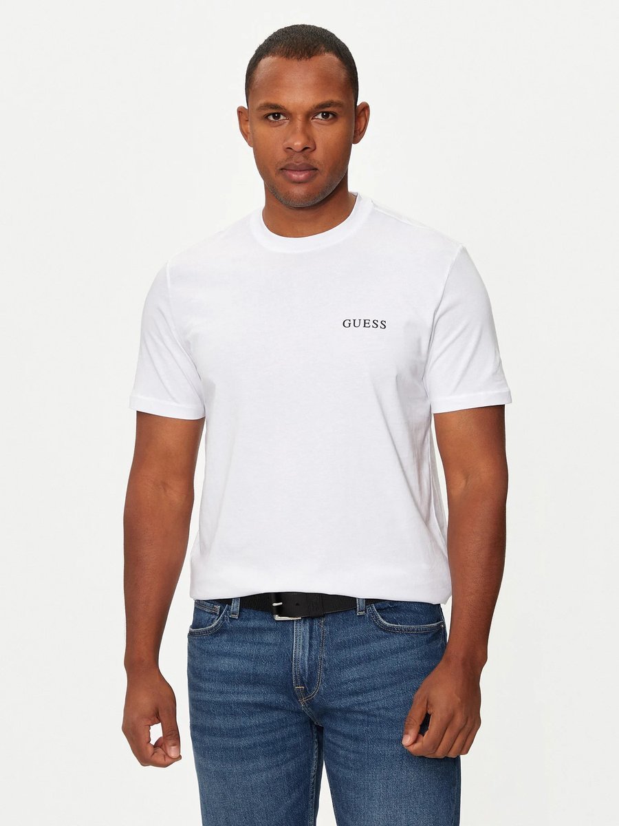 T-shirt regular Guess jeans U4BM03 KCAM1 biały - L