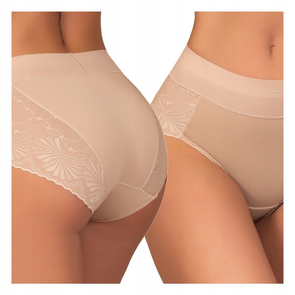 WISKOZOWE wyszczuplające majtki MODELUJĄCE korygujące FIGI koronkowe