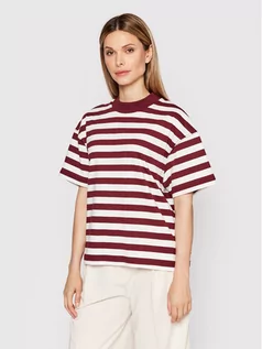 Koszulki i topy damskie - Marc O'Polo T-Shirt 207 2029 51567 Bordowy Relaxed Fit - grafika 1