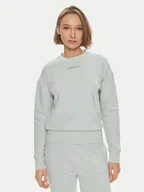 Bluzy damskie - Calvin Klein Bluza Micro Logo K20K206630 Zielony Regular Fit - miniaturka - grafika 1