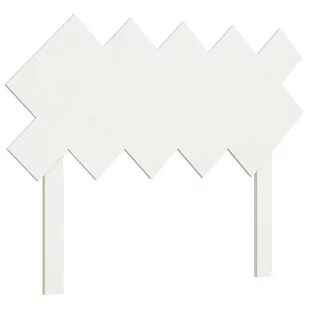 Lumarko Wezgłowie łóżka, białe, 104 x 3 x 80,5 cm, lite drewno sosnowe - Inne meble do sypialni - miniaturka - grafika 3