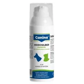 Suplementy i witaminy dla psów - Suplement dla psa i kota CANINA Żel do zębów z mikrosrebrem 50 ml - miniaturka - grafika 1