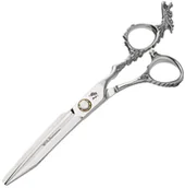 Nożyczki fryzjerskie - WOLF Degażowki nożyczki praworęczne 5,5 Silvero offset fryzjerskie do strzyżenia włosów do salonu linia Professional - miniaturka - grafika 1