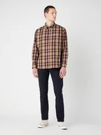 Koszule męskie - Wrangler Koszula - Regular fit - w kolorze jasnobrązowo-czerwonym - miniaturka - grafika 1