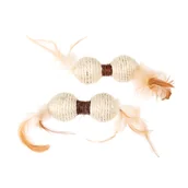 Zabawki dla kotów - TIAKI, zabawka dla kota, hantle z sizalem - 2 szt. - miniaturka - grafika 1