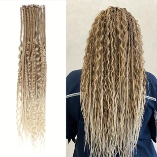 TEMU Zestaw do Przedłużania Dreadów 3w1 o Długości 24 Cale, 15 Pasków Mieszanych Brązowych i Blond Syntetycznych Dreadów SE, Warkocze z Ekstensji - Pozostałe akcesoria fryzjerskie - miniaturka - grafika 1