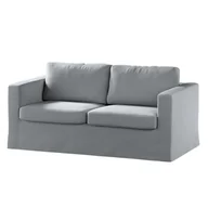 Pokrowce na meble - Dekoria pl pl Pokrowiec na sofę Karlstad 2-osobową nierozkładaną długi ciemno szary welwet 165 x 89 x 64 cm Ingrid 618-705-42 - miniaturka - grafika 1