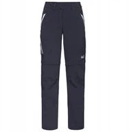 Spodnie sportowe damskie - Jack Wolfskin Overland Zip Away Pants W 1506133-1388 Granatowe 36 - miniaturka - grafika 1