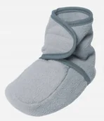 Buty dla dziewczynek - Playshoes Kapcie Niemowlęce Szare Rzepy 16 Sdy - miniaturka - grafika 1