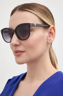 Okulary przeciwsłoneczne - Guess okulary przeciwsłoneczne damskie kolor czarny GU7877_5301B - grafika 1