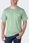 Koszulki sportowe męskie - Koszulka męska T-shirt Carhartt Heavyweight Pocket K87 GF6 Loden Frost Heather - miniaturka - grafika 1