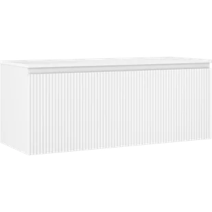 Mexen Rivel szafka łazienkowa podumywalkowa 120 cm z blatem, 1 szuflada, ryflowana , biała mat - 91A20-12047-1-BFC01 - Szafki łazienkowe - miniaturka - grafika 1
