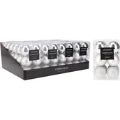 Bombki - Bombka plastikowa 6 cm 12 sztuk mix srebrny - miniaturka - grafika 1