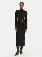 Sukienki - Vero Moda Sukienka dzianinowa Louisa 10336207 Czarny Loose Fit - miniaturka - grafika 1