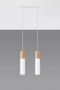 Sollux Lighting Lampa wisząca PABLO 2 biała - Lampy sufitowe - miniaturka - grafika 1