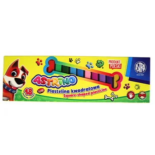 Plastelina kwadratowa 18 kolorów Astrino - Masy plastyczne - miniaturka - grafika 1