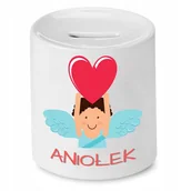 Skarbonki - SKARBONKA DLA DZIECI ANIOŁEK PREZENT z Nadrukiem ze Zdjęciem - miniaturka - grafika 1