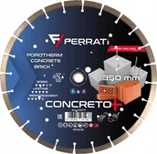 Tarcze do pił - Irwin FERRATI tarcza diamentowa do betonu bloczków kostki cegły CONCRETO+ 350mm - miniaturka - grafika 1