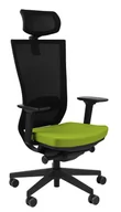 Fotele i krzesła biurowe - Ergonomiczny Fotel Biurowy Grospol Marti BS HD R11 Black Tkanina Note N04 Zielony - miniaturka - grafika 1