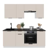 Meble kuchenne - Zestaw Mebli Kuchennych Alto 200 Cm Laminat Kaszmir - miniaturka - grafika 1