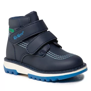 Buty dla chłopców - Kozaki KICKERS - Kickfun 878750-10 S Navy/Blue 101 - grafika 1