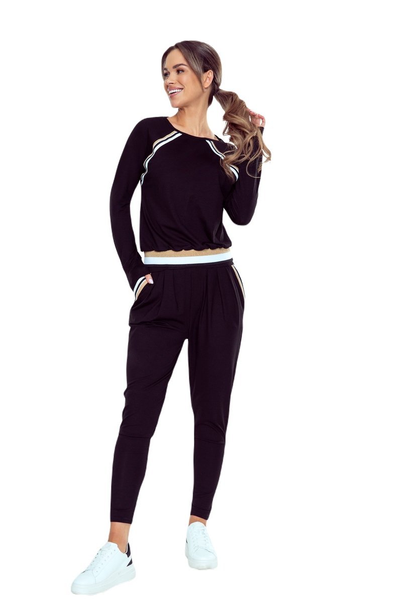 Elegancka bluzka damska z ozdobnymi detalami Fresca czarna L