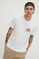 Koszulki męskie - Billabong t-shirt bawełniany BILLABONG X ADVENTURE DIVISION męski kolor biały z nadrukiem - miniaturka - grafika 1