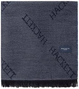 Hackett London Męski szalik Tonal Tossed Hackett, Niebieski (granatowy), Rozmiar uniwersalny - Apaszki i szaliki męskie - miniaturka - grafika 1