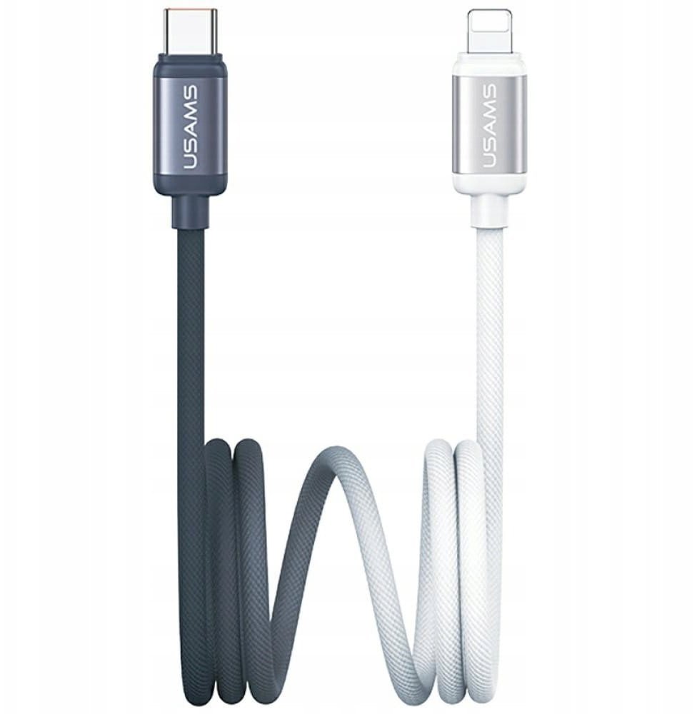 Kabel USAMS Bicolor Series SJ757 PD 30W USB-C/Lightning 1.2m czarno biały