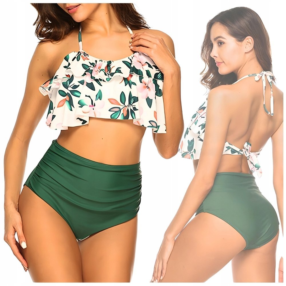 STRÓJ KOSTIUM KĄPIELOWY DWUCZĘŚCIOWY MODELUJĄCY WIĄZANIE BIKINI MAJTKI M