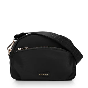 Damska torebka crossbody z nylonu czarna - Torebki damskie - miniaturka - grafika 1