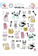 Zabawki kreatywne - Tatuaże zmywalne dla dzieci Kotki XXL - miniaturka - grafika 1