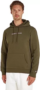 Tommy Jeans Męska bluza z kapturem TJM Reg Linear, Drab oliwkowy zielony, XXL - Bluzy męskie - miniaturka - grafika 1
