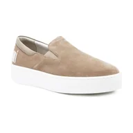 Trampki damskie - Emporio Armani Skórzane slip on SNK - miniaturka - grafika 1