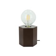 Lampy stojące - Spotlight Stojąca LAMPKA biurkowa HEXAR 7819176 geometryczna LAMPA stołowa ekologiczna drewniana orzech czarna 7819176 - miniaturka - grafika 1